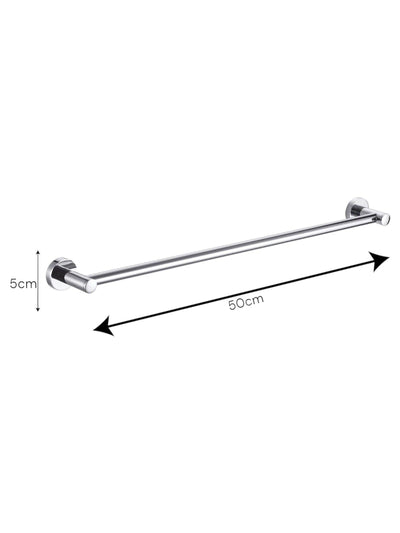 Showerdrape Silver Modernity veggmontert håndklestang baderomstilbehør 50cm