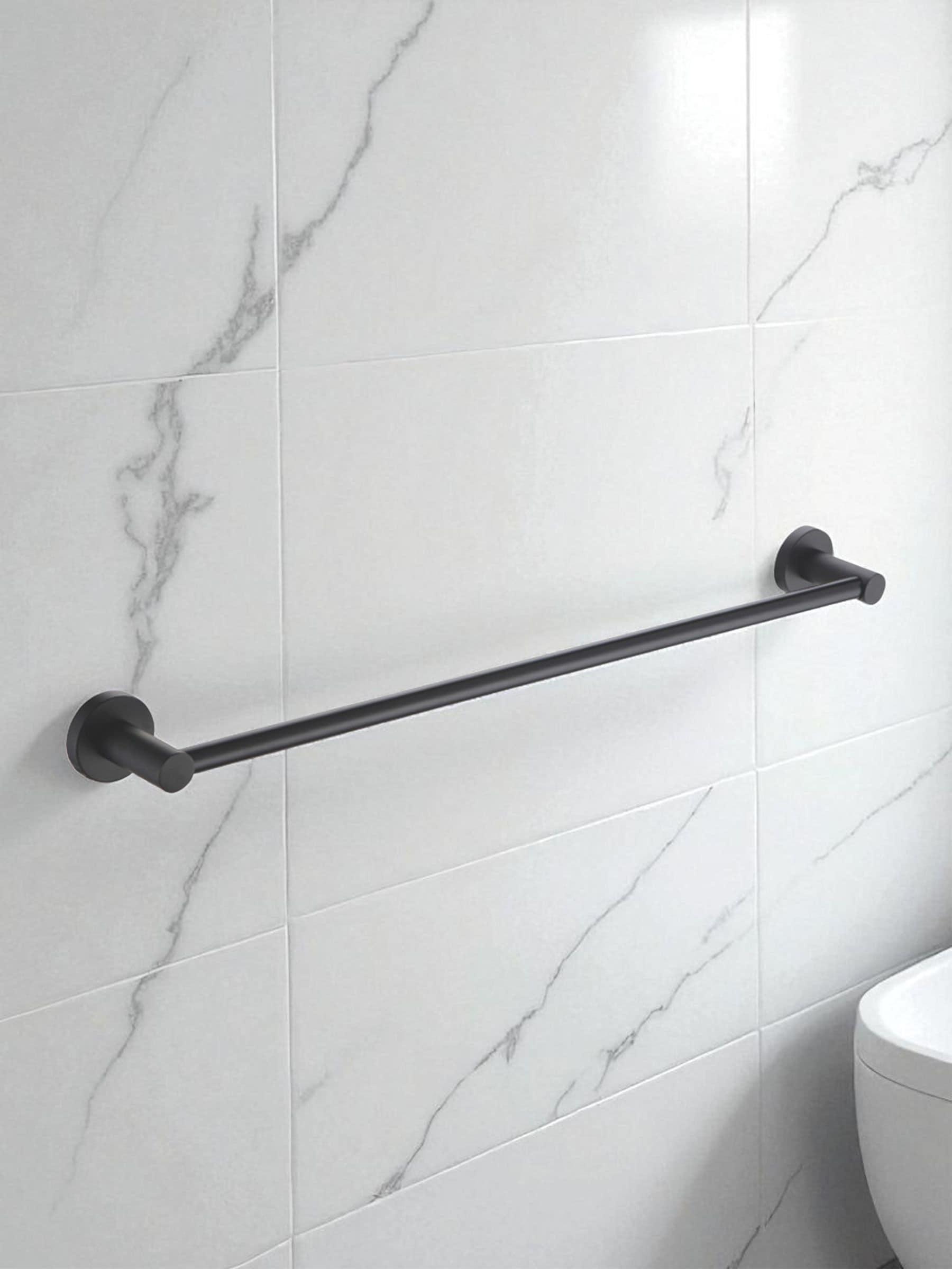 Showerdrape black bathroom accessory set - British product