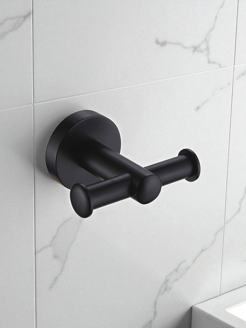 Showerdrape black bathroom accessory set - British product