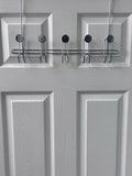 Showerdrape Silver Moretti over door storage hooks 29cm, UK version
