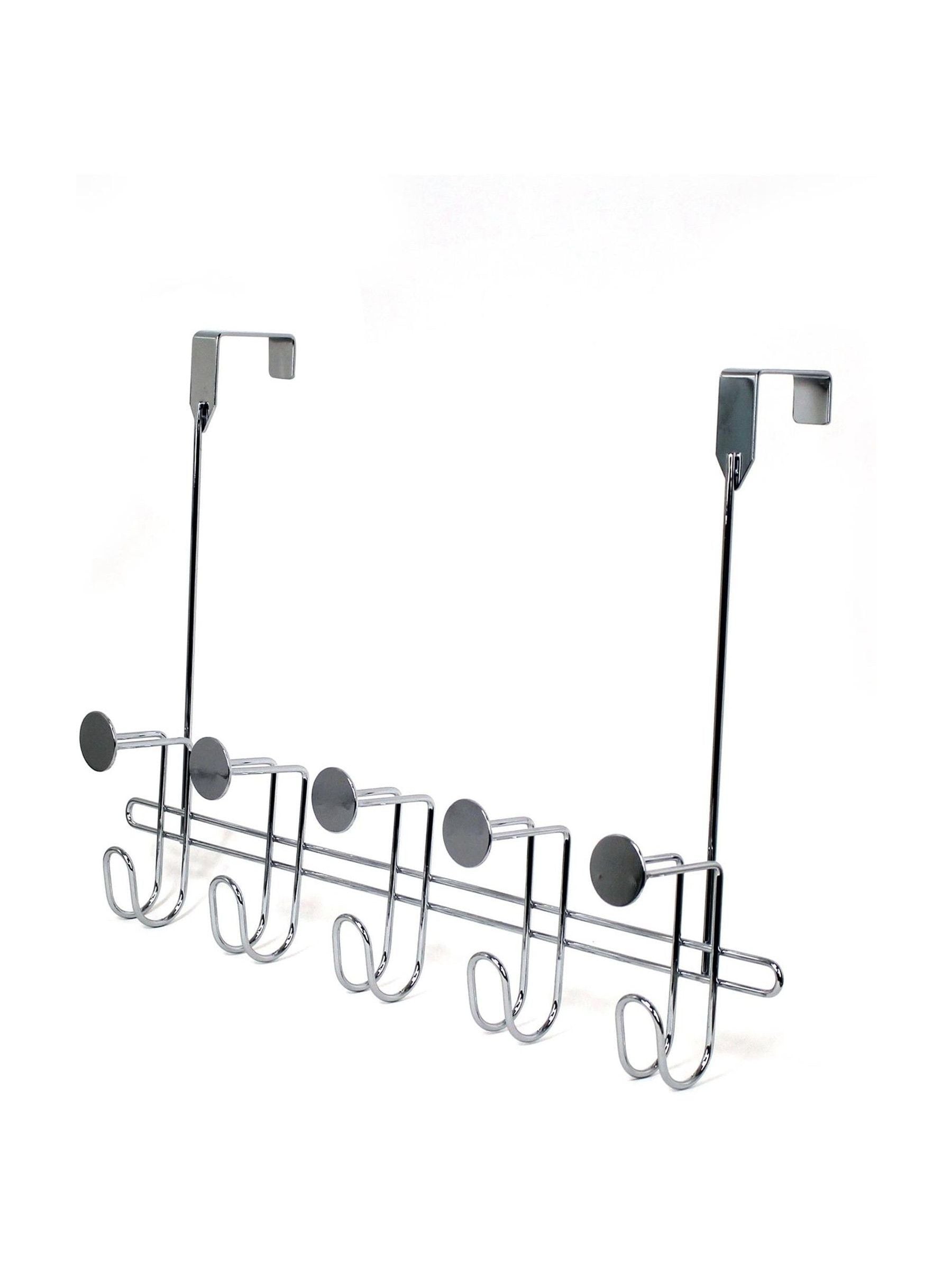 Showerdrape Silver Moretti over door storage hooks 29cm, UK version