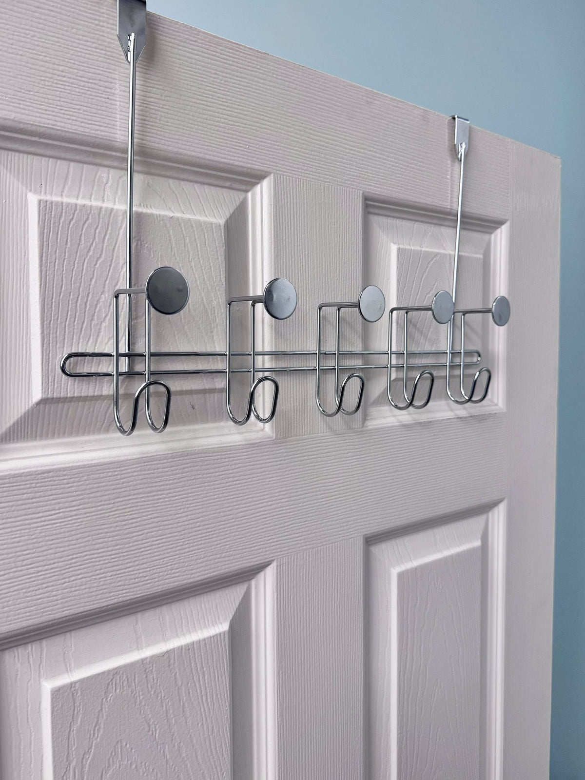 Showerdrape Silver Moretti over door storage hooks 29cm, UK version