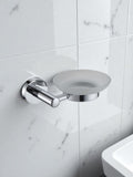 Showerdrape Silver Modernity Wall Mounted Glass Soap Dish