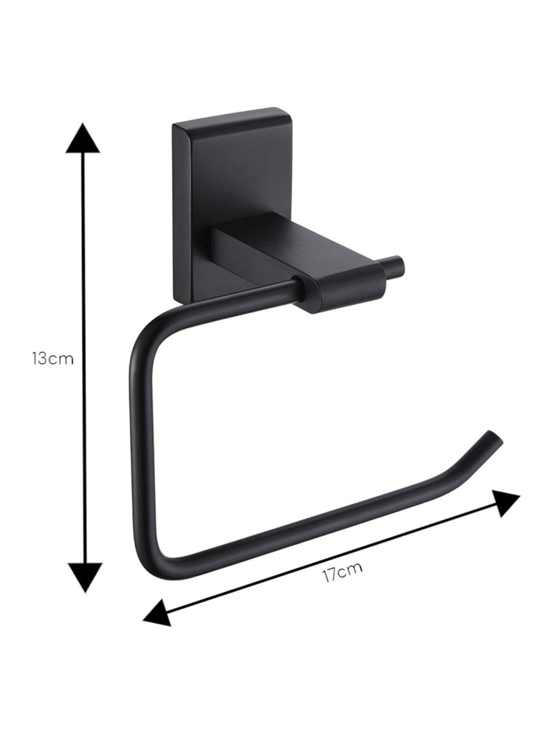 Showerdrape Black Unity toilet roll holder (British brand)