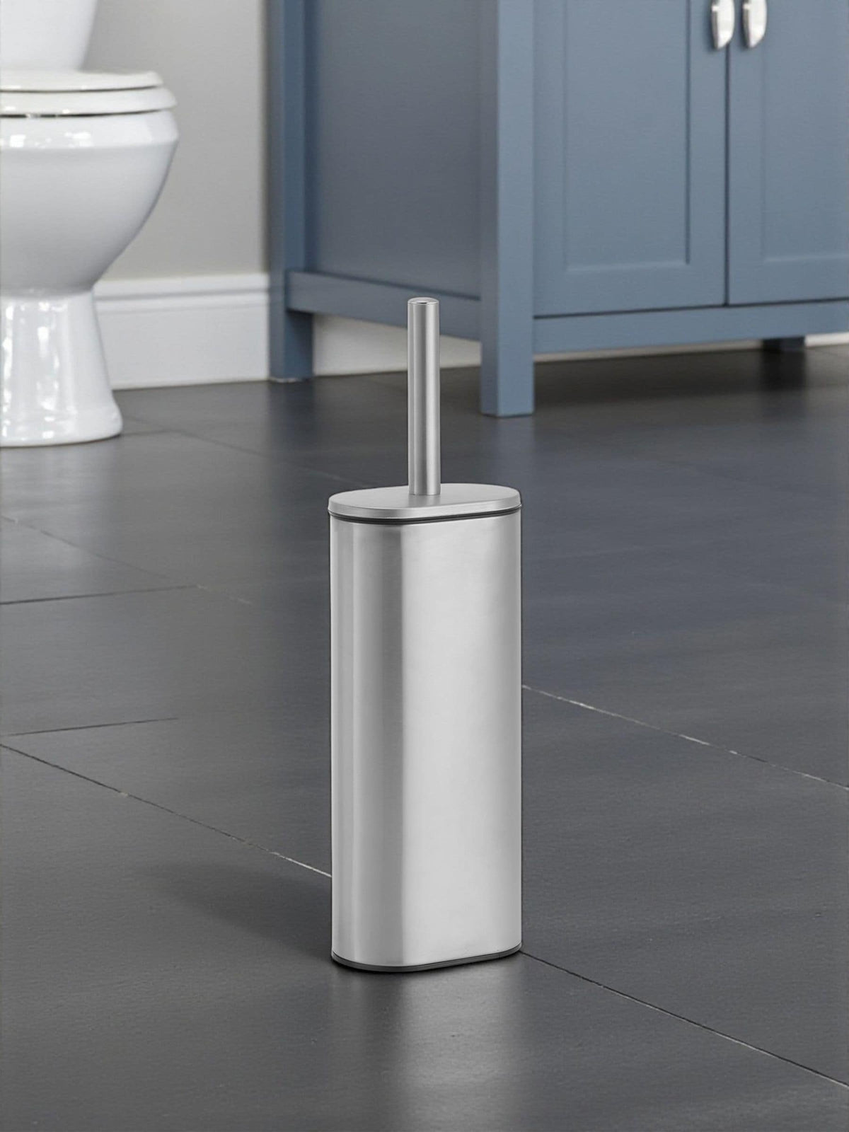 Showerdrape Silver Fortuna Toilet Brush and Holder (British brand)