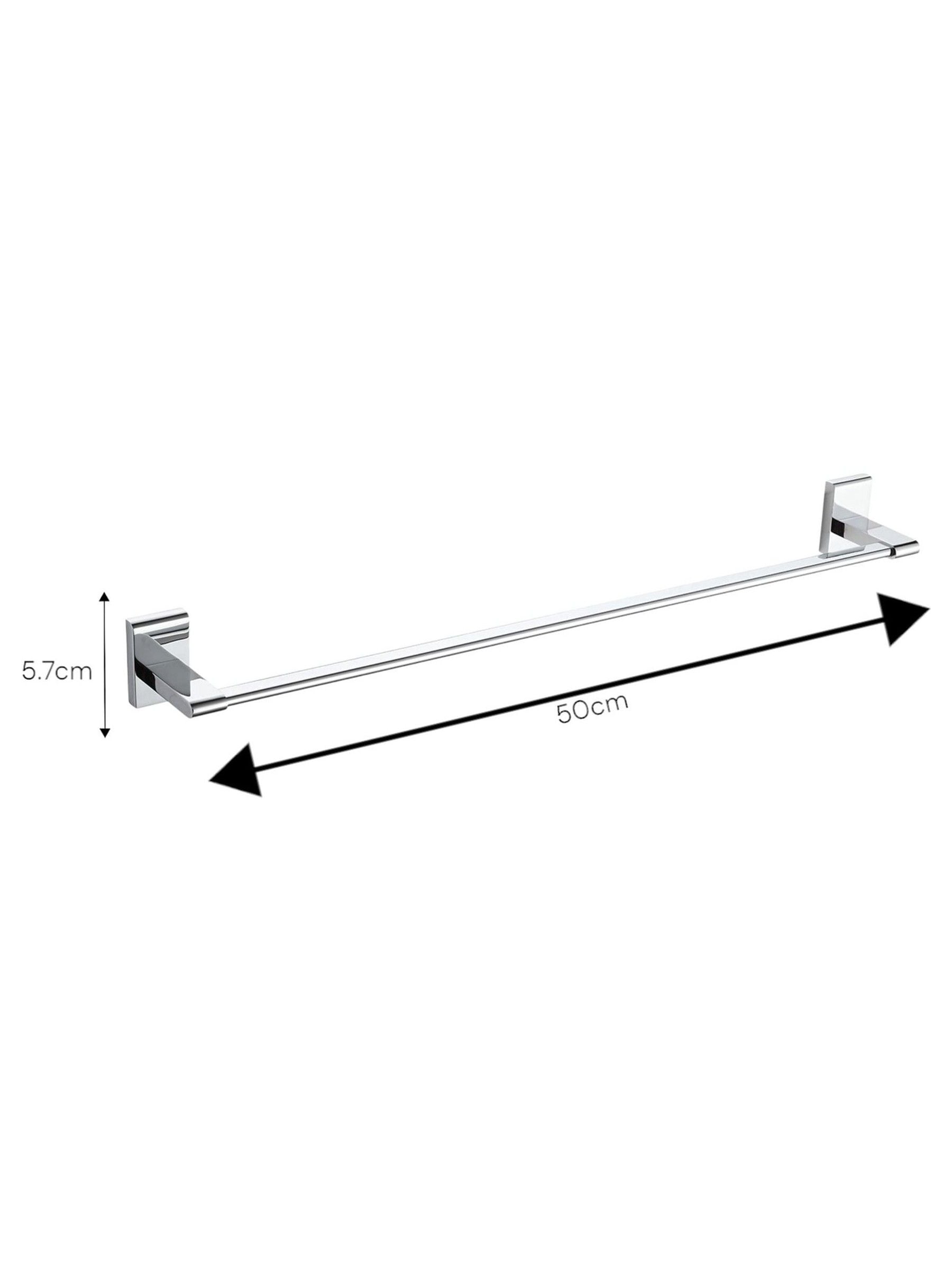Showerdrape Silver Unity towel rail 50cm (British brand)