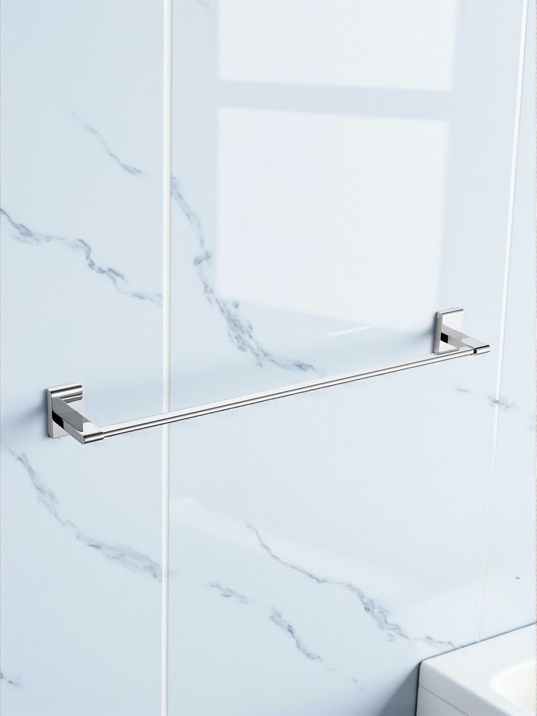 Showerdrape Silver Unity towel rail 50cm (British brand)