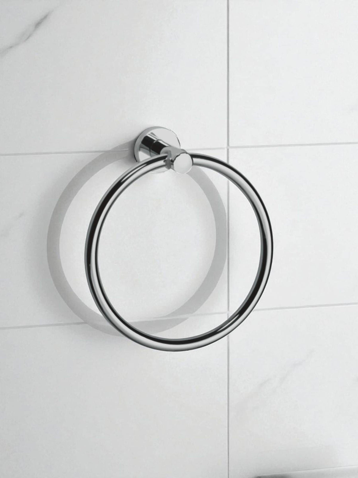 حلقة مناشف مثبتة على الحائط Showerdrape Silver Modernity (علامة تجارية بريطانية)