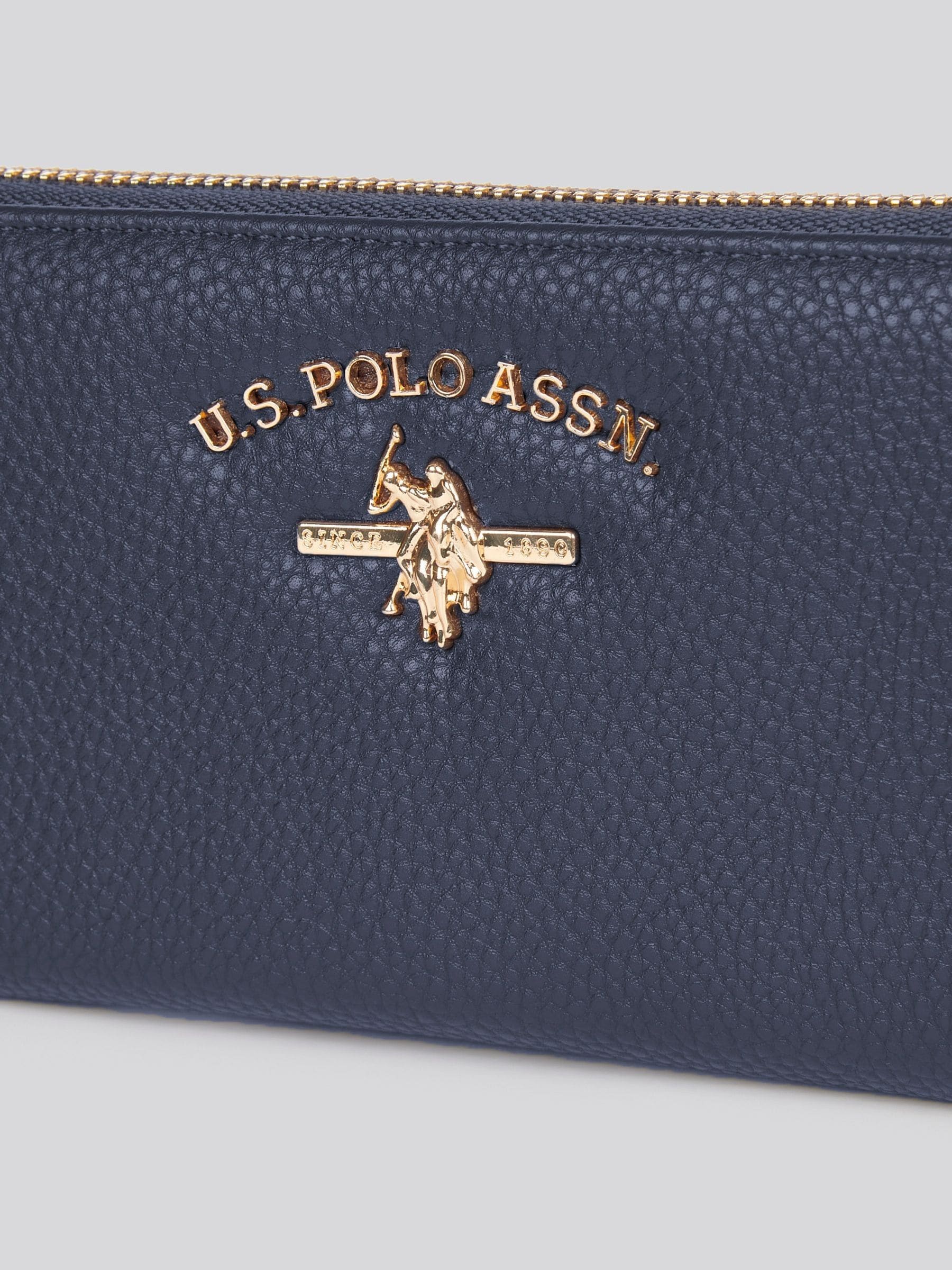 U.S. Polo Assn brown Stanford large zip around wallet - British product