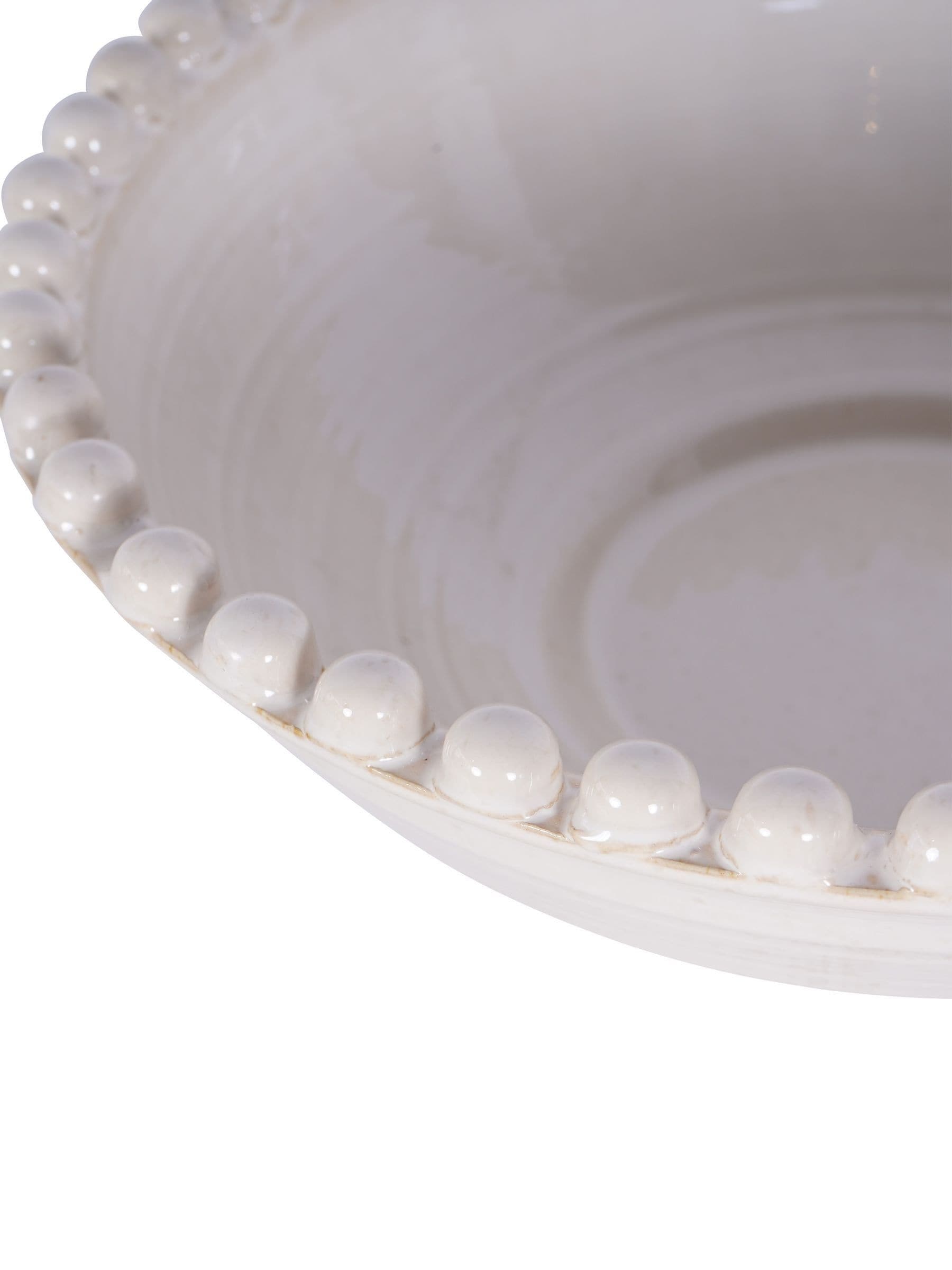 Libra Interiors cream ceramic bowl 44.5cm, UK version