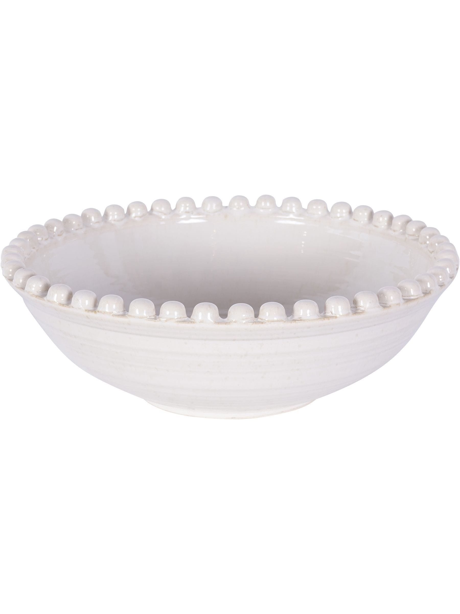 Libra Interiors cream ceramic bowl 44.5cm, UK version
