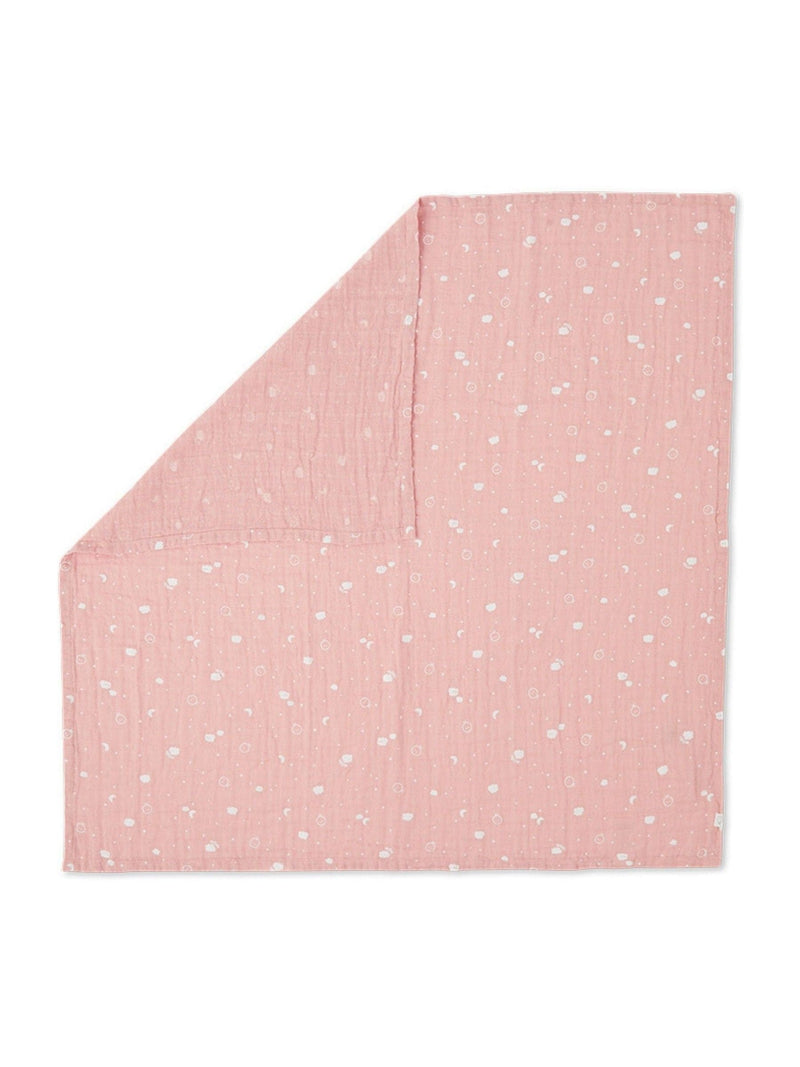 MORI pink cotton large muslin square for baby, UK version