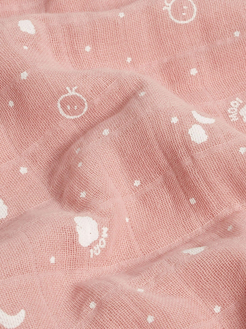 MORI pink cotton large muslin square for baby, UK version
