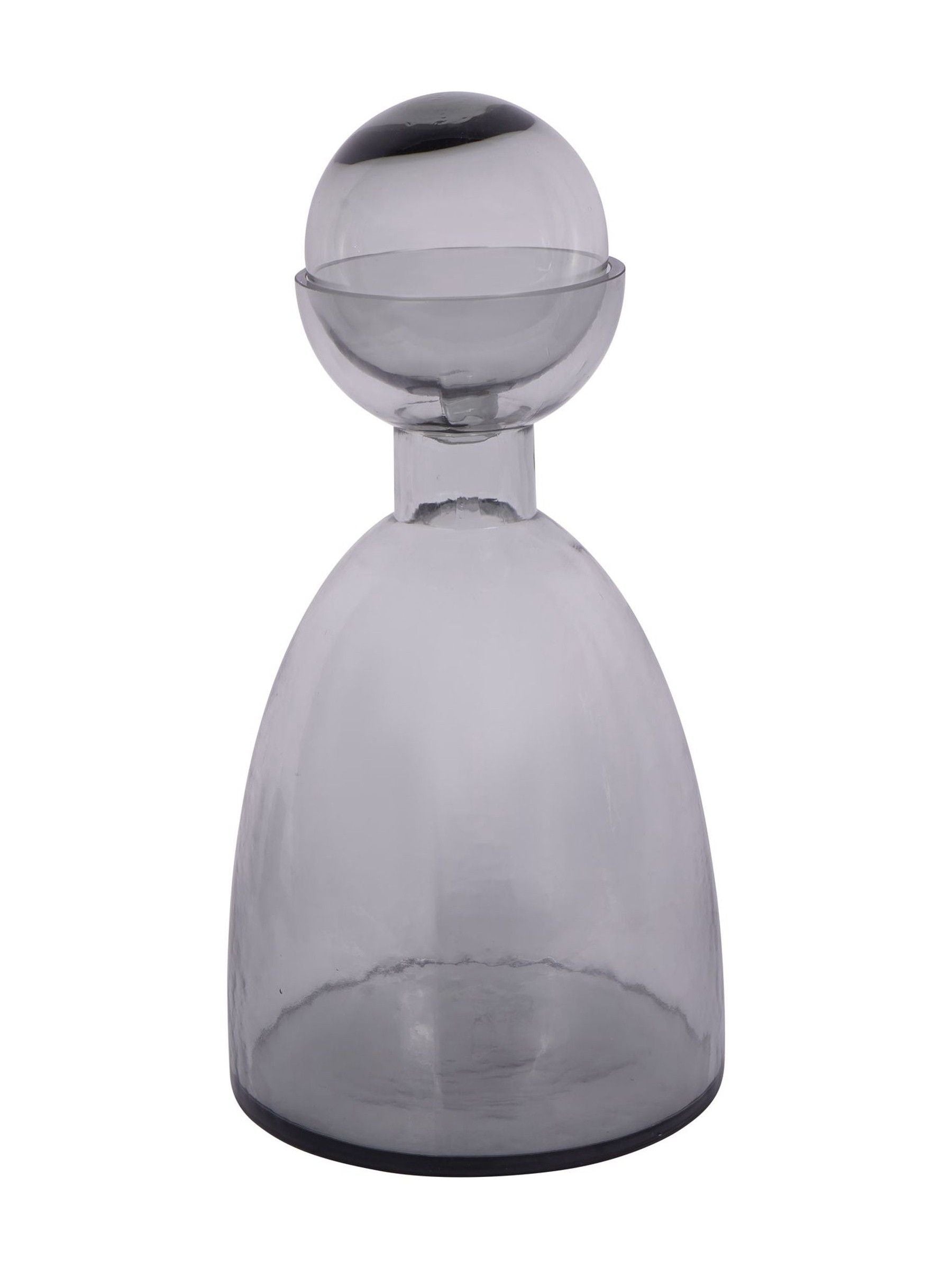 Libra Interiors Grey Vitrum Smoked Bottle Vase 37cm