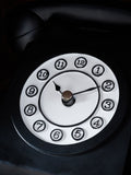 Black retro phone mantel clock - British product