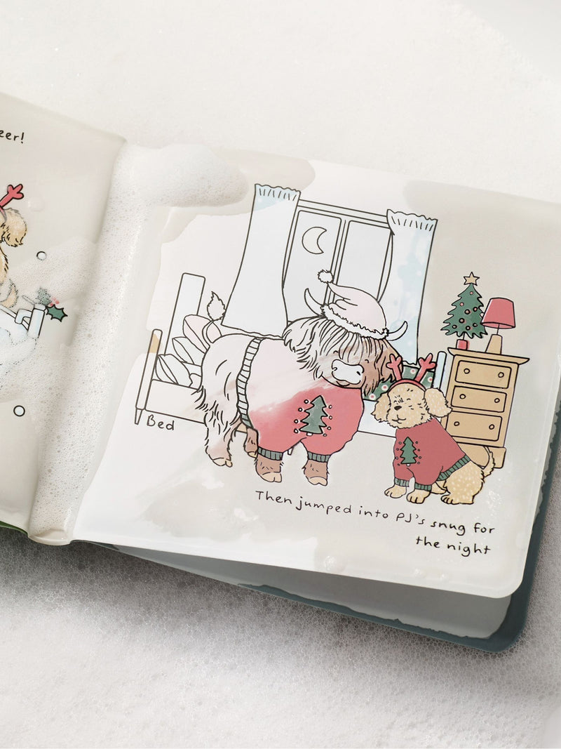Colour changing bath book Hamish Cow Charlie Cockapoo, imported from the UK