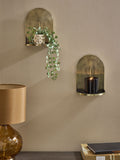 Gold display shelves set of 2 with Art Deco design (British brand)