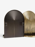 Gold display shelves set of 2 with Art Deco design (British brand)