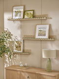 Sage green woven scallop picture shelf (British brand)