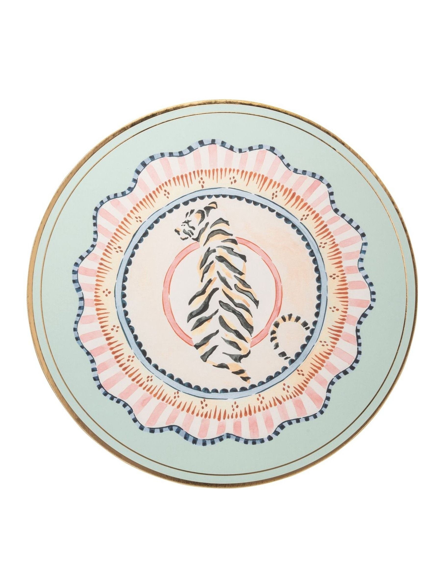 Yvonne Ellen set of 4 multi corkback round placemats (British brand)
