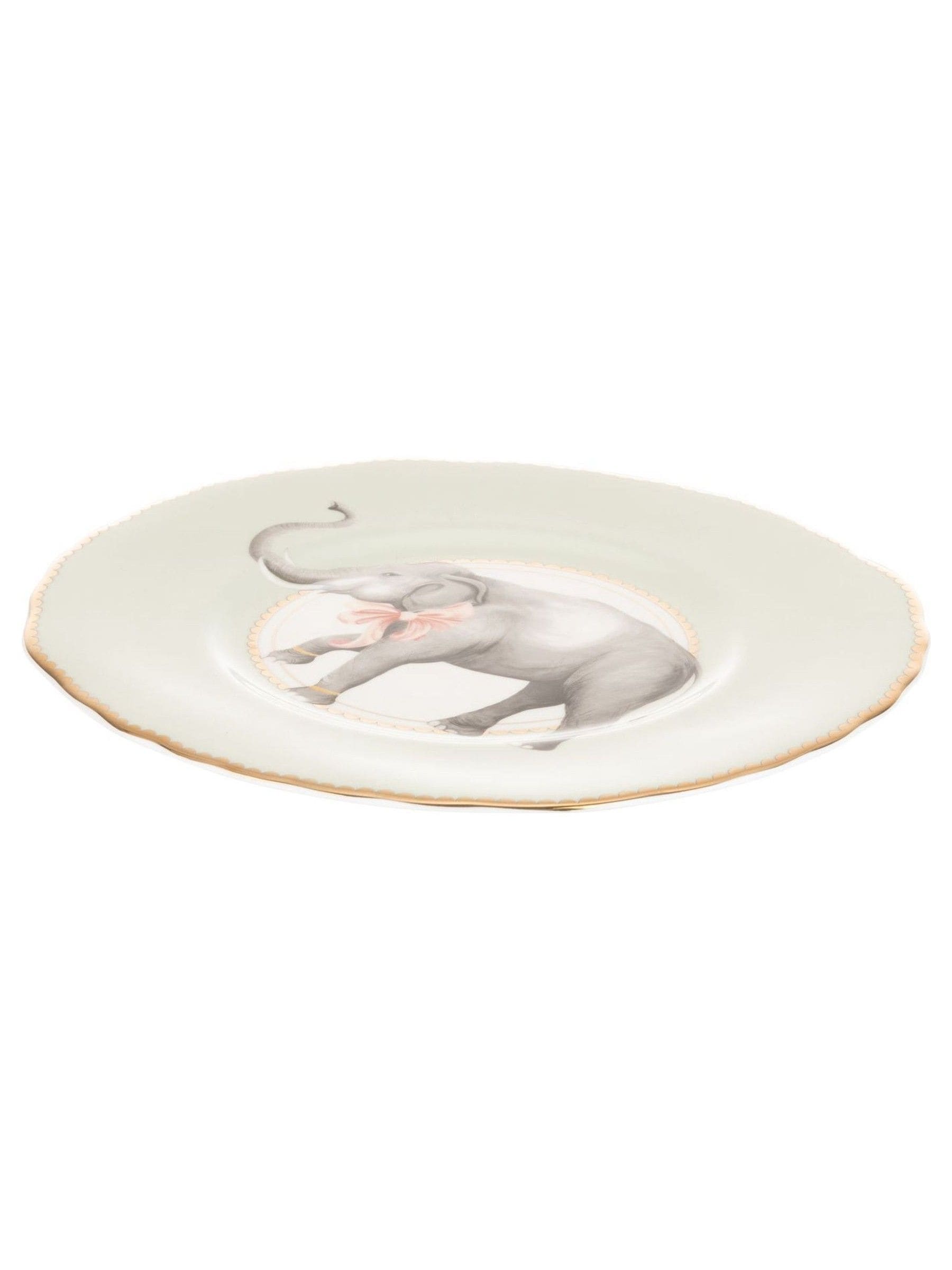 Yvonne Ellen multi elephant sandwich plate 23cm (British brand)