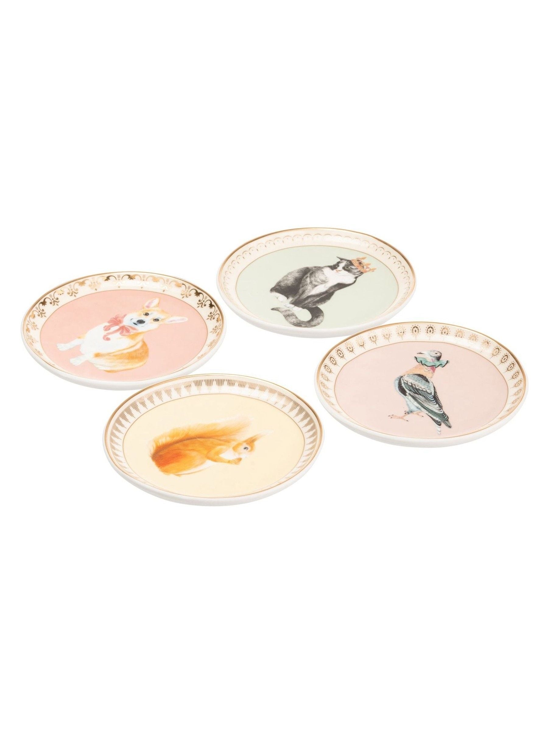 Yvonne Ellen set of 4 multi-design ceramic coasters (British brand)