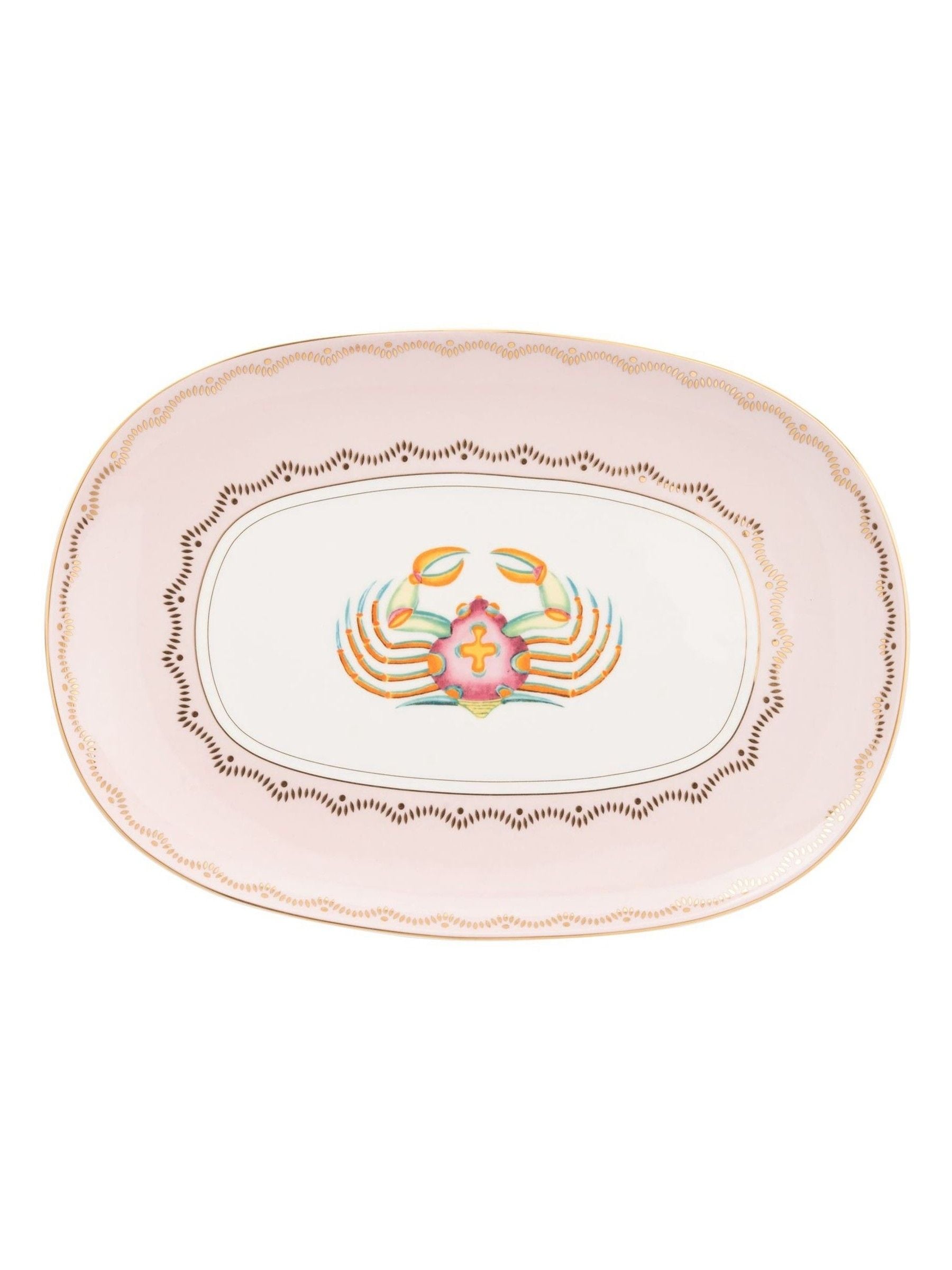 Yvonne Ellen Multi Crab stoneware platter 24cm x 34cm (British brand)