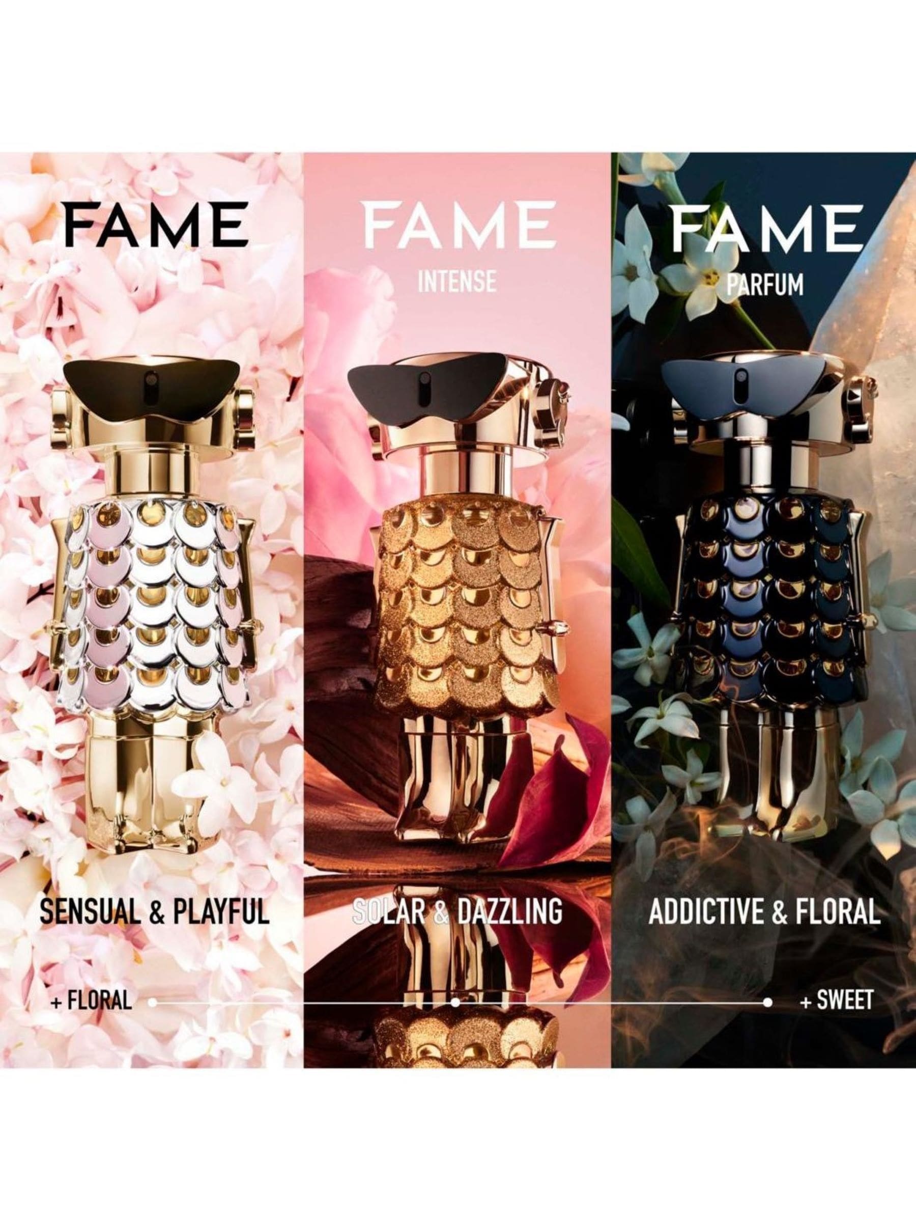 Rabanne Fame Intense Eau de Perfume, imported from the UK