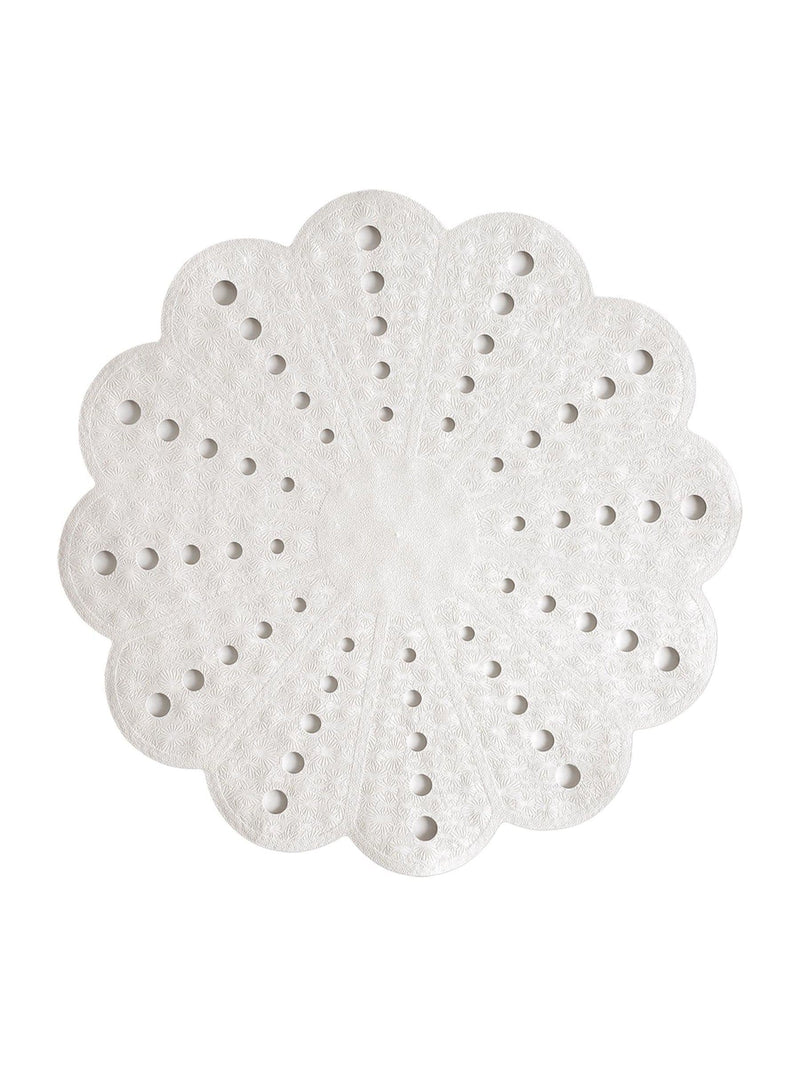 Showerdrape white petal flower shower mat 54cm, imported from the UK