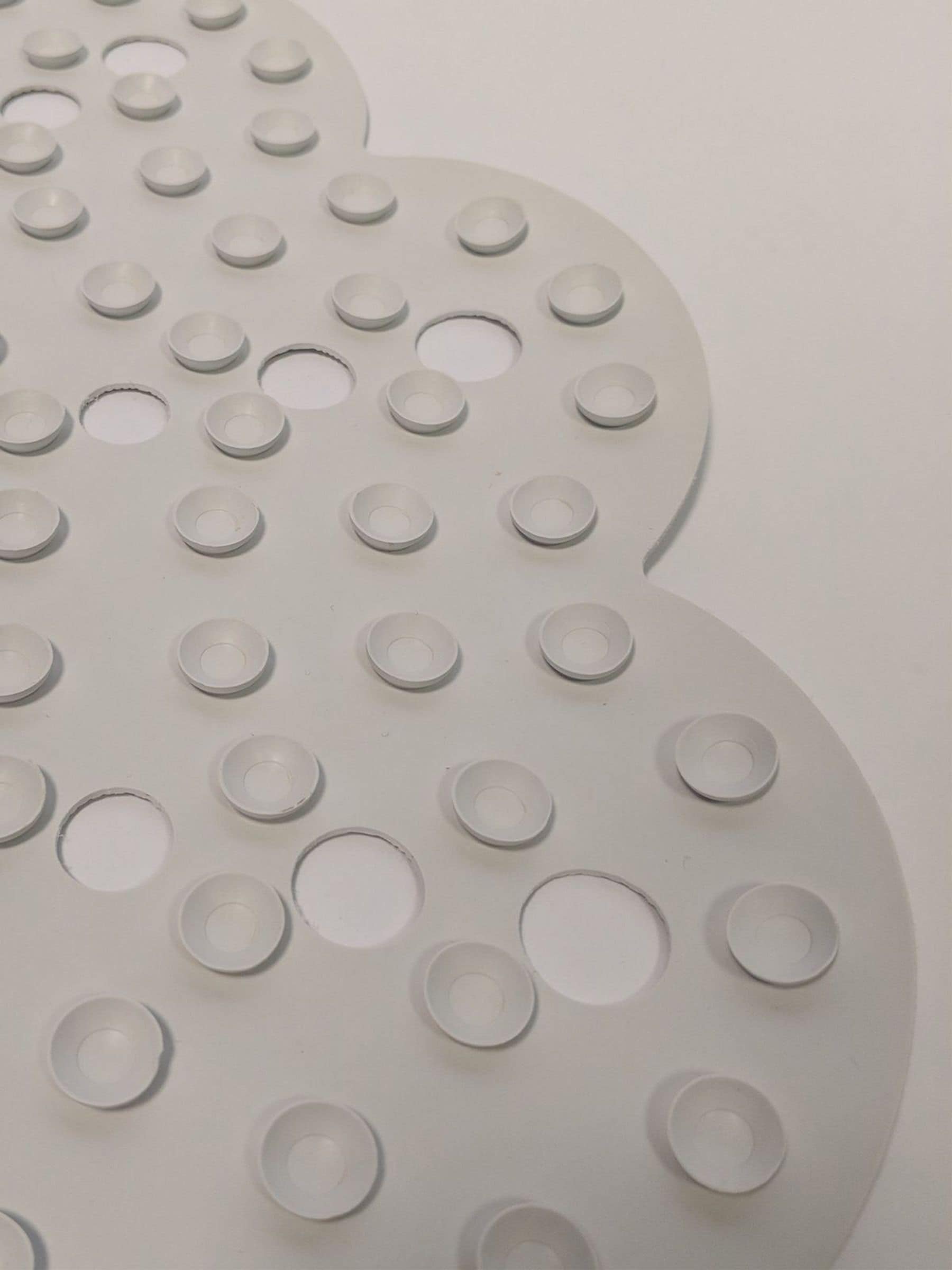 Showerdrape white petal flower shower mat 54cm, imported from the UK