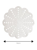 Showerdrape white petal flower shower mat 54cm, imported from the UK