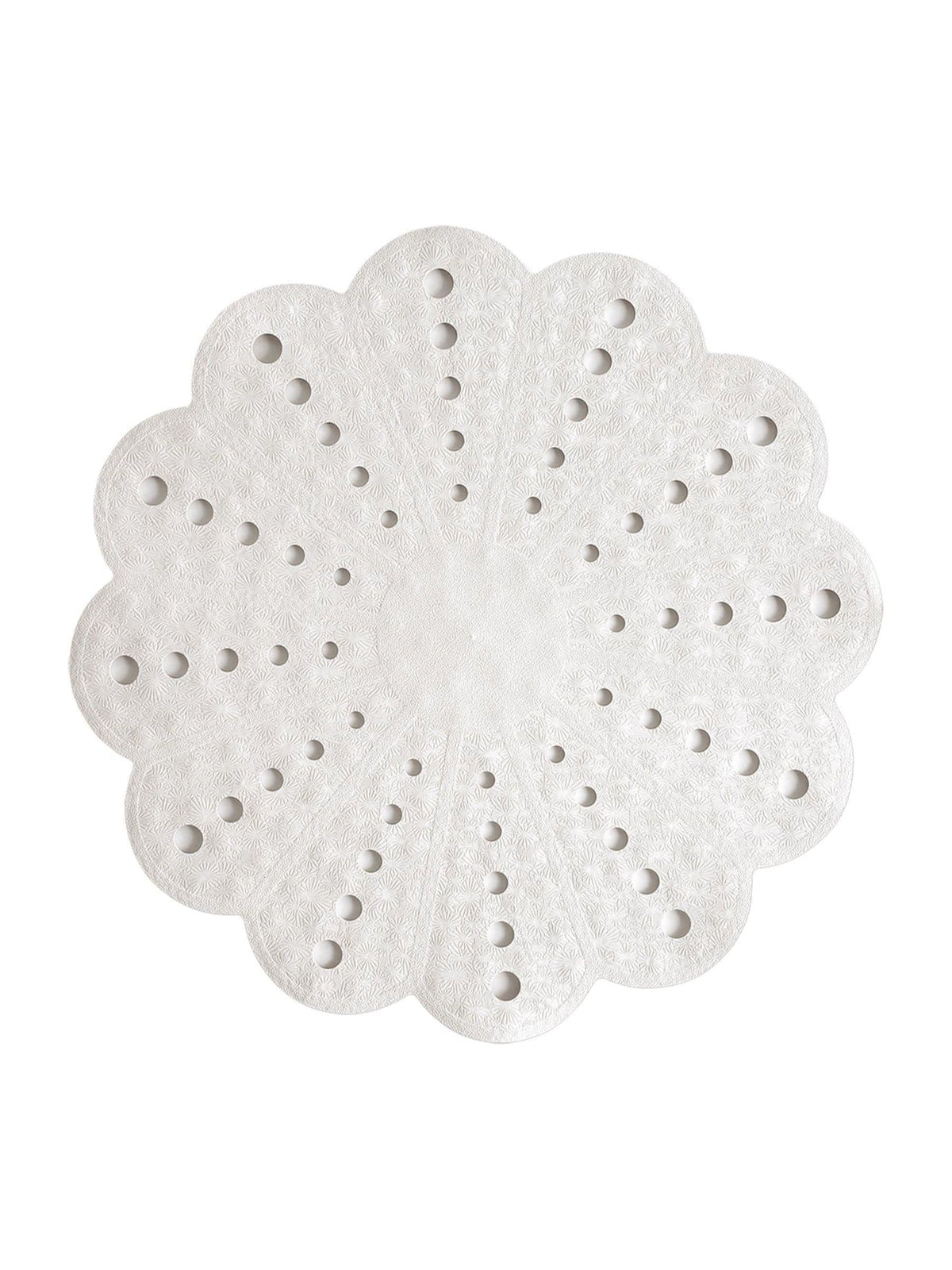 Showerdrape white petal flower shower mat 54cm, imported from the UK