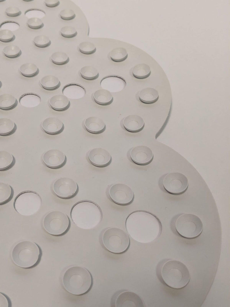 Showerdrape White Petal Flower Bath Mat 74cm, UK version