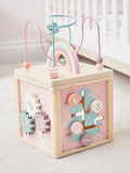 My 1st Years personalised pink wooden activity cube - British product