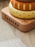 My 1st Years personalised wooden lion stacker toy, imported from the UK