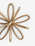 Gold metal flower wall plaques set of three (British brand)