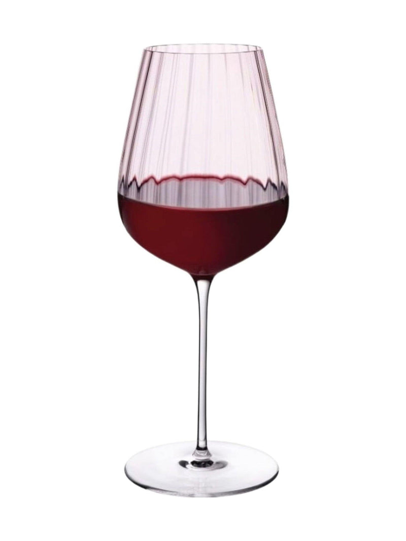 Dusty Rose Round Up red wine glasses set of two, imported from the UK