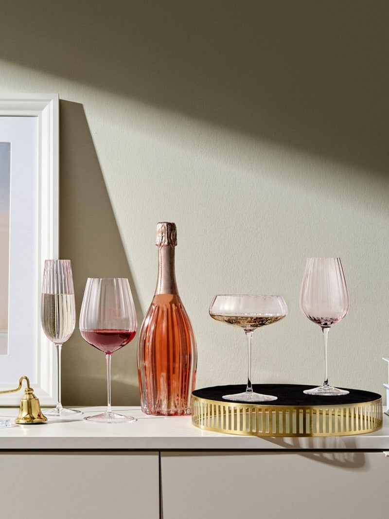 Dusty Rose Round Up red wine glasses set of two, imported from the UK