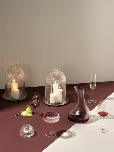 Nude Dusty Rose Rundt Rødvinglass Sett av 2