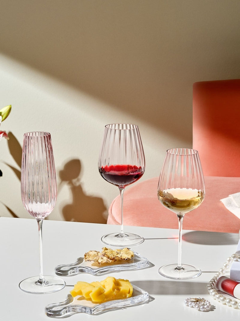 Nude Set of 2 Dusty Rose Round Up White Wine Glasses