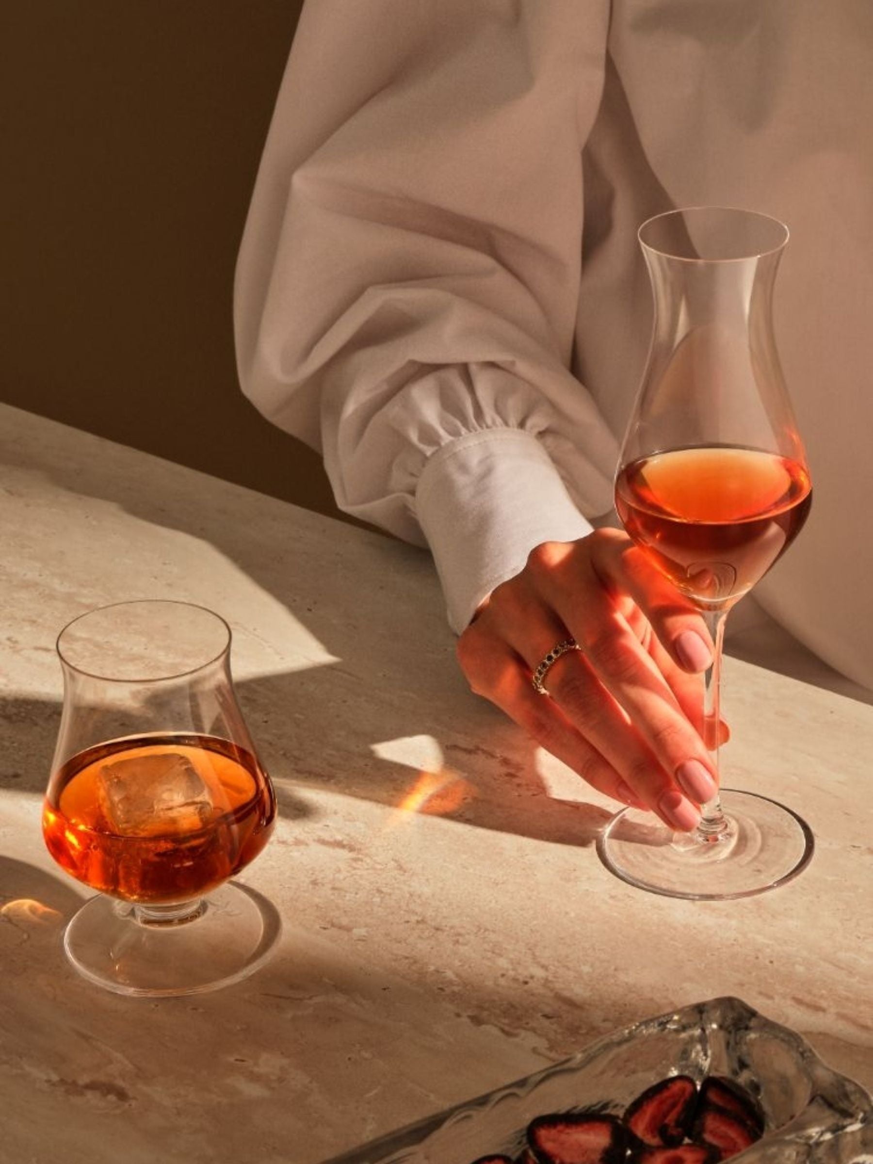 Nude Set of 2 Clear Islands Short Whisky Tasting Glasses