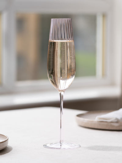 Neste Nude Sett med 2 Dusty Rose Rund Opp Musserende Vinglass - Kjøp online hos McGrocer