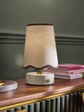 Clarke and Clarke Rattan/Brass Isla Rechargeable Wireless Touch Lamp