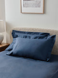 Set of 2 Navy 100% Cotton Pillowcases