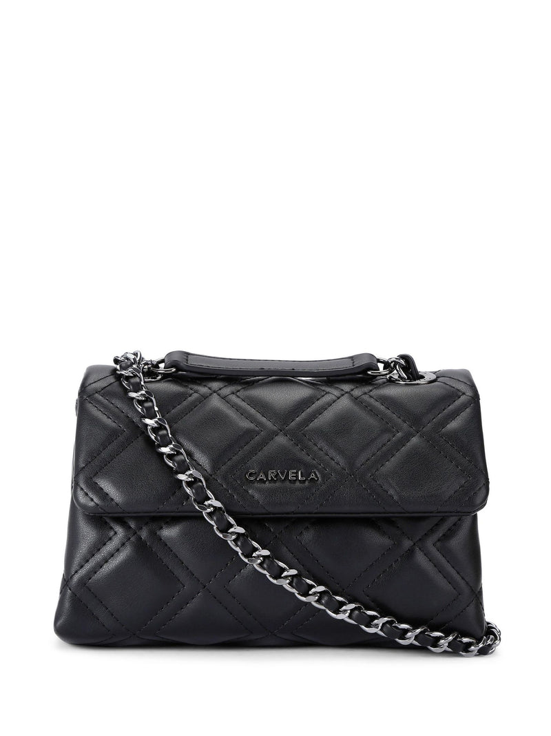 Carvela Black Mini Rosa Chain Shoulder Bag