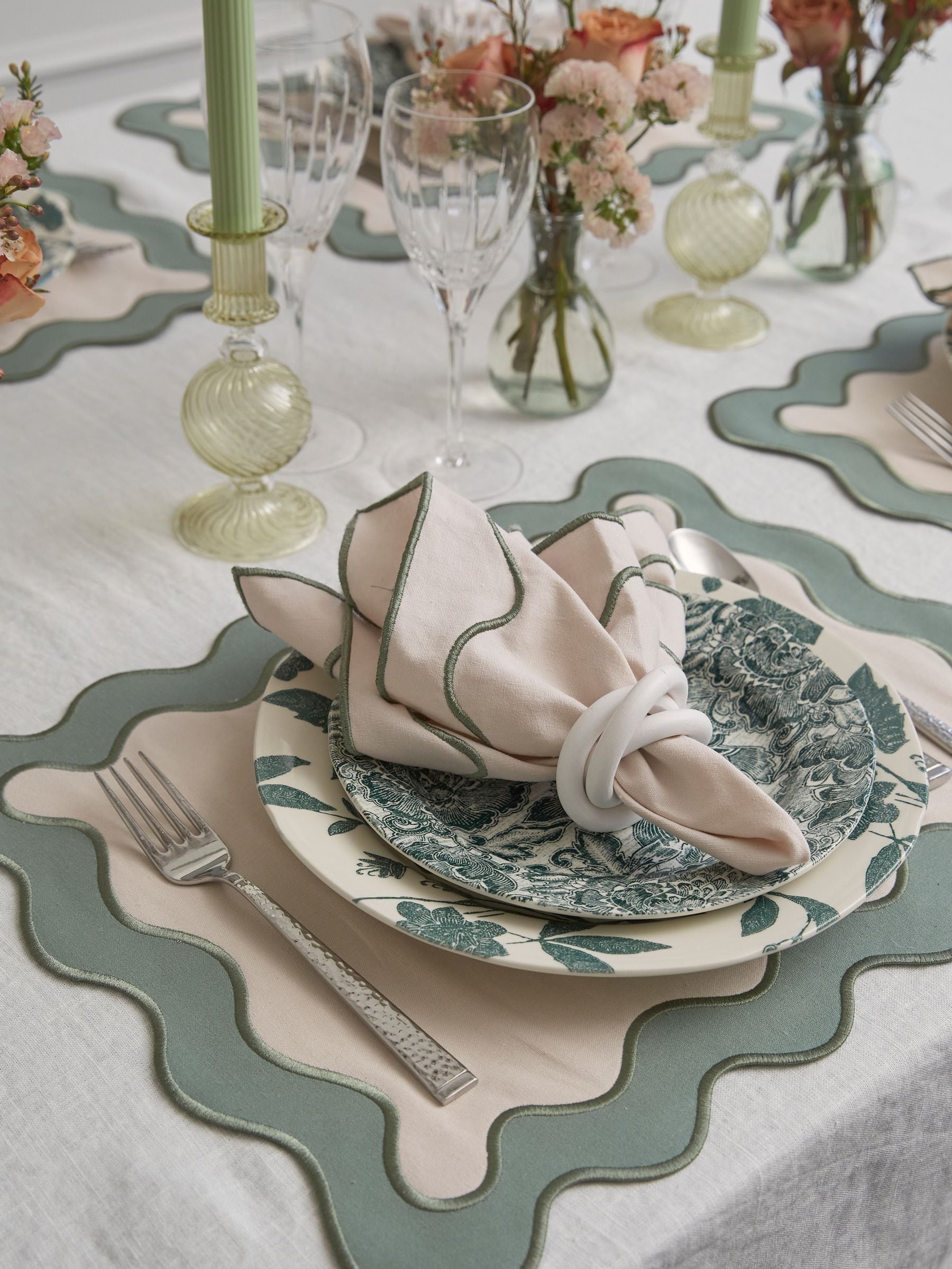 Sixty3 Styled Set of 4 Sage Napkins