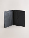 Brown leather bifold wallet mini cardholder, imported from the UK