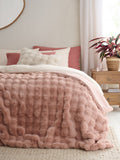 Light Pink Aspen Faux Fur Throw