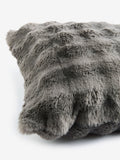 Aspen faux fur cushion 59x59cm charcoal grey, UK version