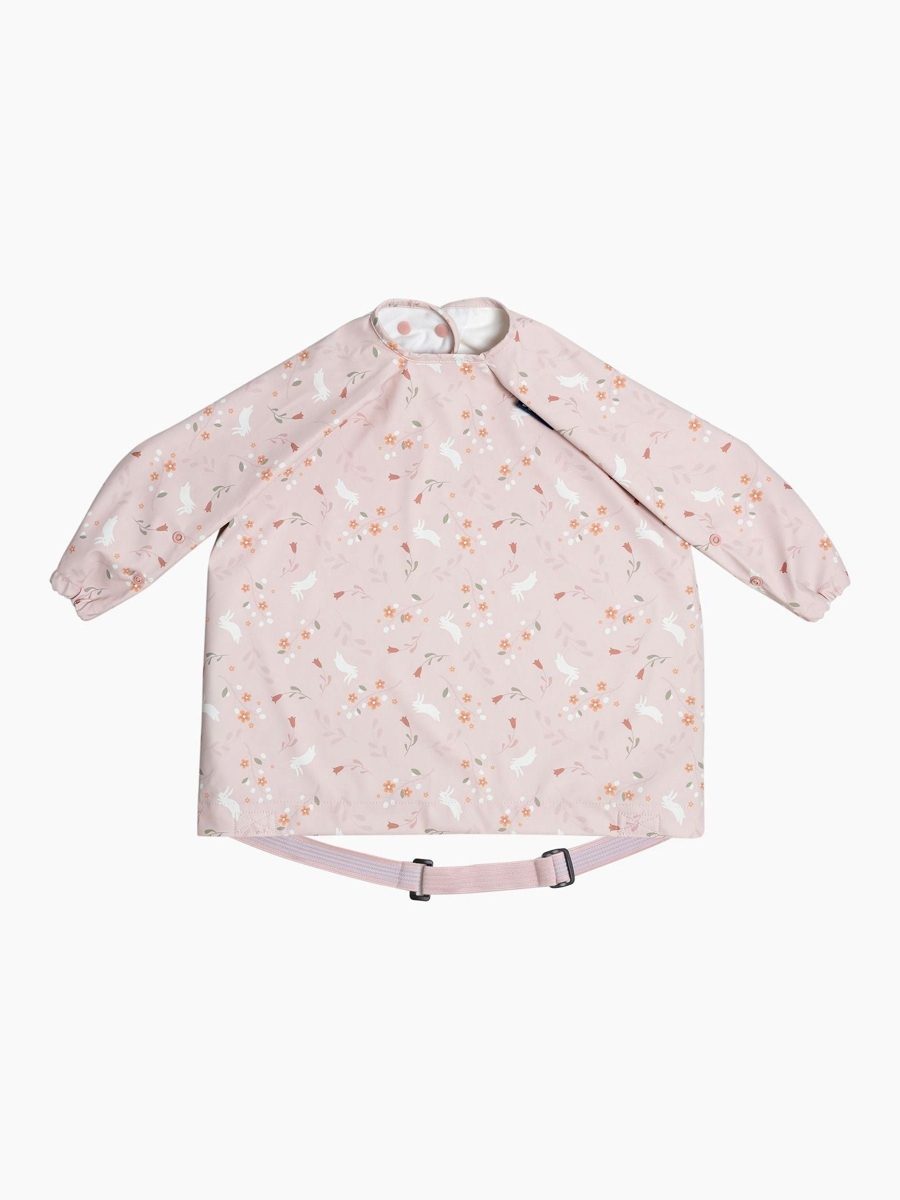 Bibado coverall weaning bib pink botanical bunnies - British product